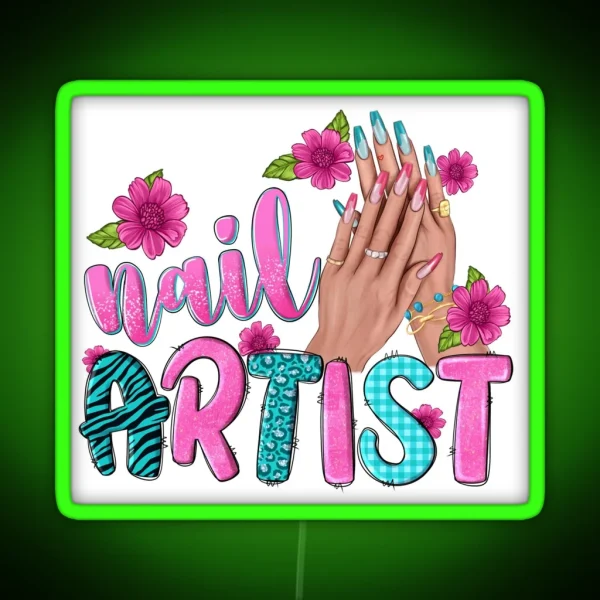 Nail Artist RGB Neon Sign