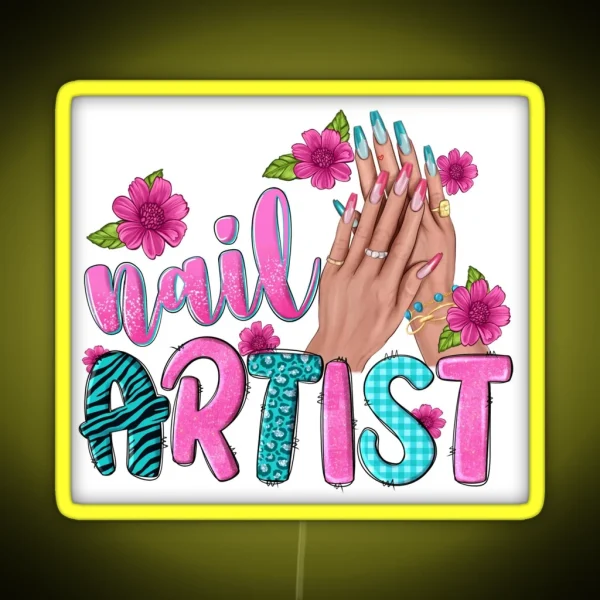 Nail Artist RGB Neon Sign