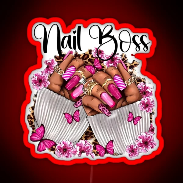 Nail Boss Nail Artist Nail Art RGB Neon Sign