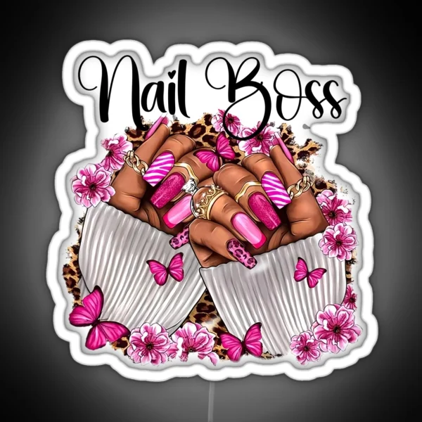 Nail Boss Nail Artist Nail Art RGB Neon Sign