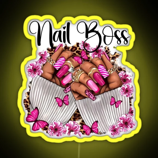 Nail Boss Nail Artist Nail Art RGB Neon Sign