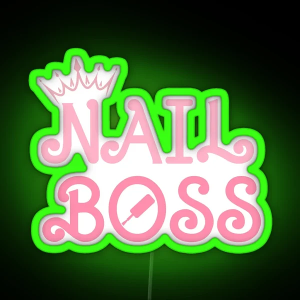 Nail Boss Nail Technician RGB Neon Sign