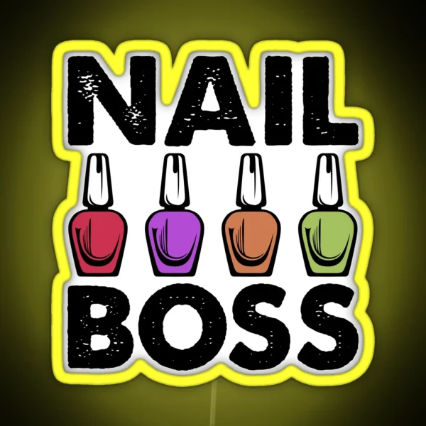 Nail Boss Nail Technician RGB Neon Sign