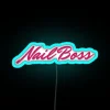 alt text: nail-boss-rgb-neon-sign