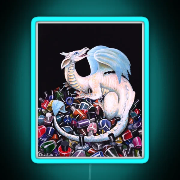 Nail Polish Dragon RGB Neon Sign
