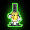 Nail Polish Mascot Neon Sign In Green