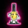Nail Polish Neon Sign Mascot Pink