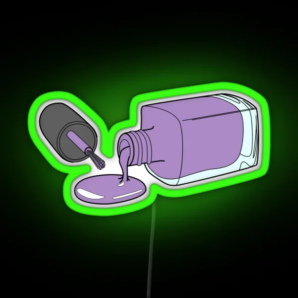 Nail Polish Spill RGB Neon Sign