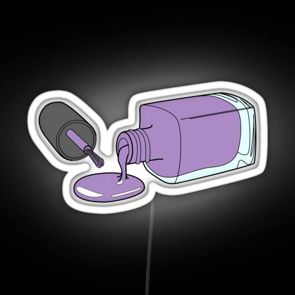 Nail Polish Spill RGB Neon Sign