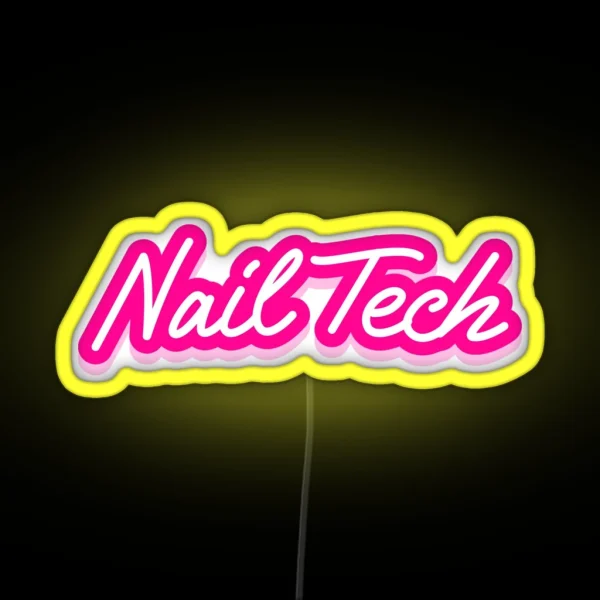 Nail Tech RGB Neon Sign