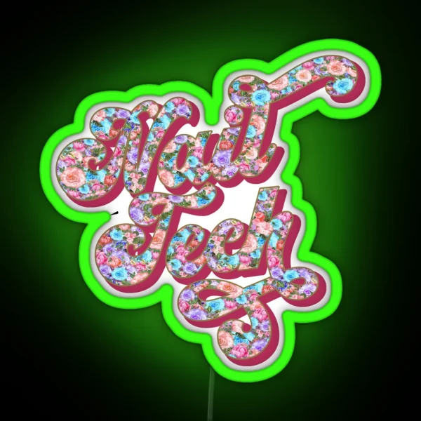 Nail Tech RGB Neon Sign