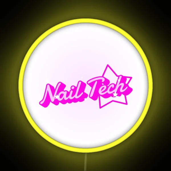 Nail Tech RGB Neon Sign
