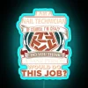 nail technician sane person job tee rgb neon sign gift