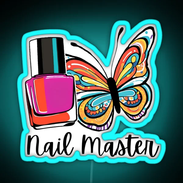Nail Technician Uniform Nail Tech Clothing Nail Master RGB Neon Sign