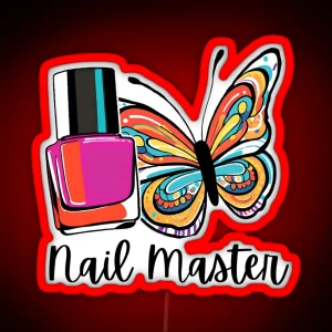 Nail Technician Uniform Nail Tech Clothing Nail Master RGB Neon Sign