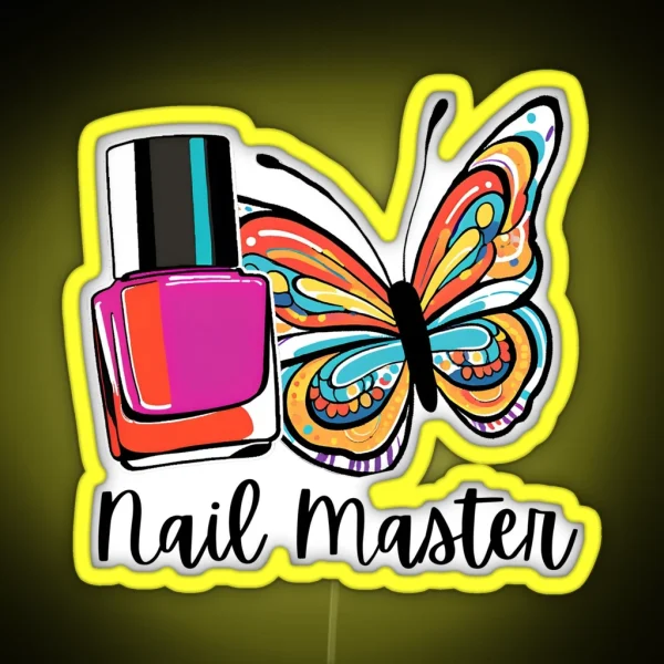 Nail Technician Uniform Nail Tech Clothing Nail Master RGB Neon Sign