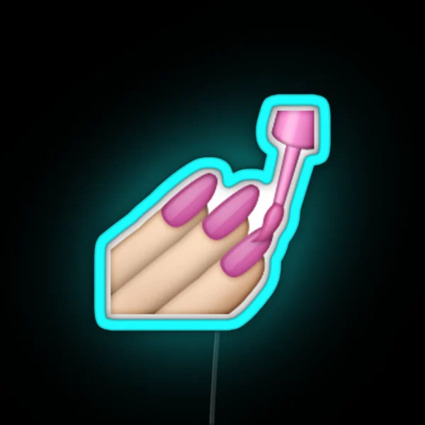 Nails Emoji RGB Neon Sign