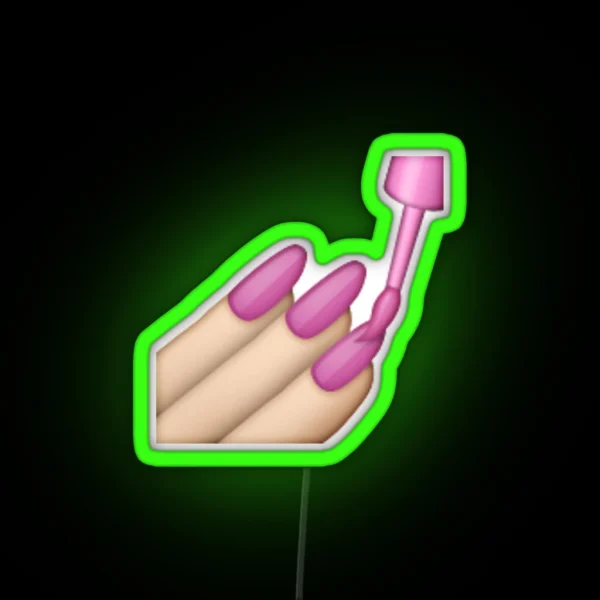Nails Emoji RGB Neon Sign