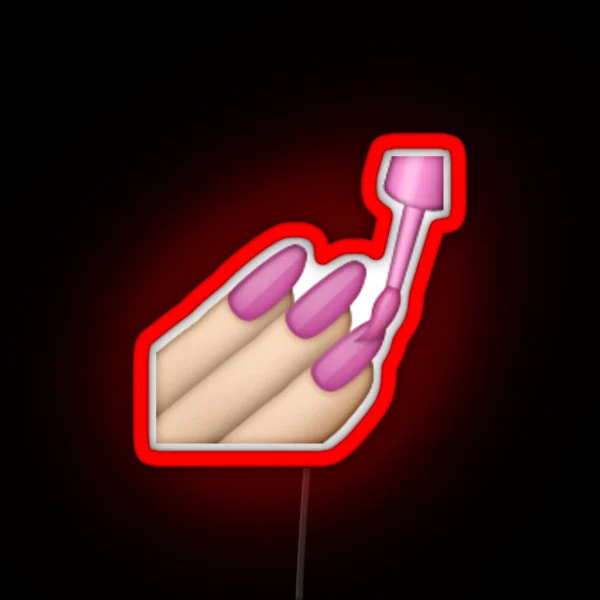 Nails Emoji RGB Neon Sign