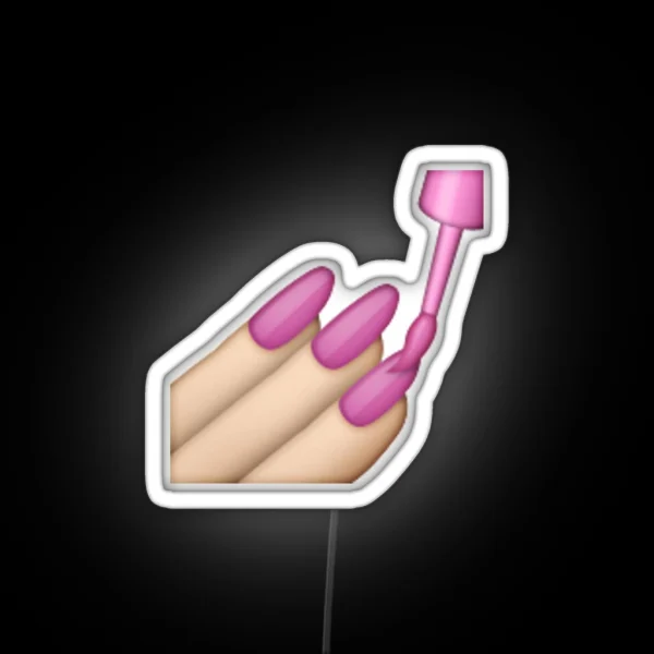 Nails Emoji RGB Neon Sign