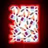 RGB Neon Red Nail Pattern Design - Trendy and Stylish