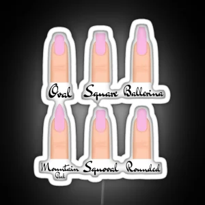 Nails Shape Nail Artist Nails Artists Aprons Text Nail Salon Gifts Idea For Womens RGB Neon Sign