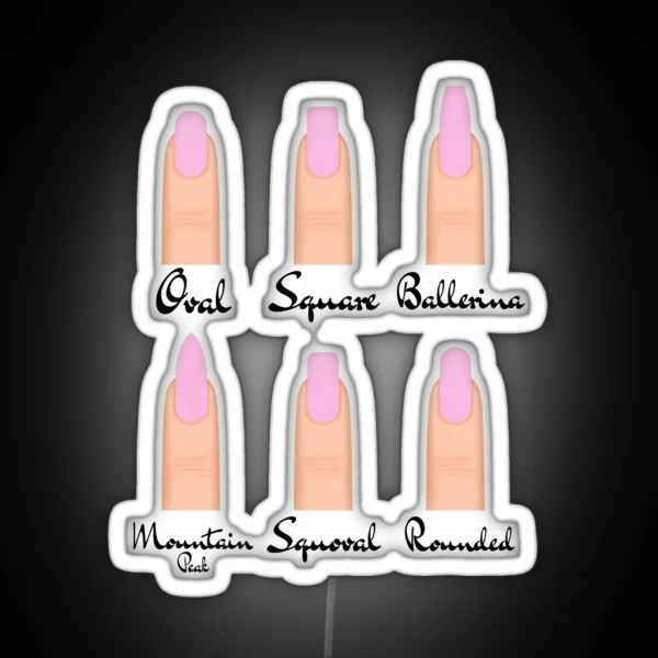 Nails Shape Nail Artist Nails Artists Aprons Text Nail RGB Neon Sign