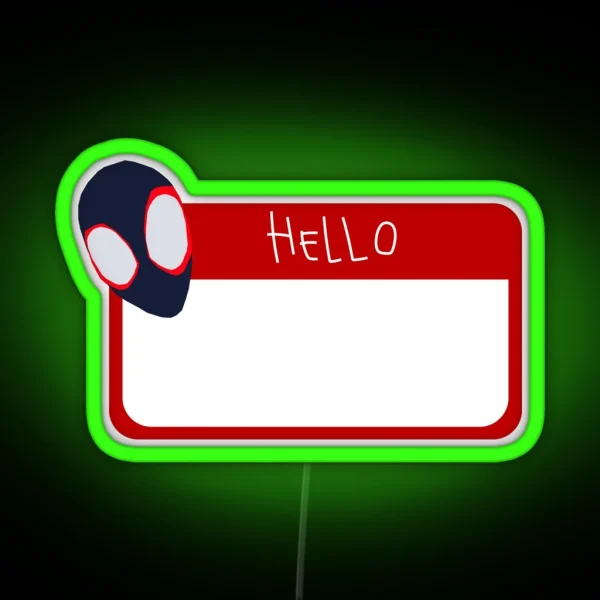 Name Tag Spiderverse RGB Neon Sign