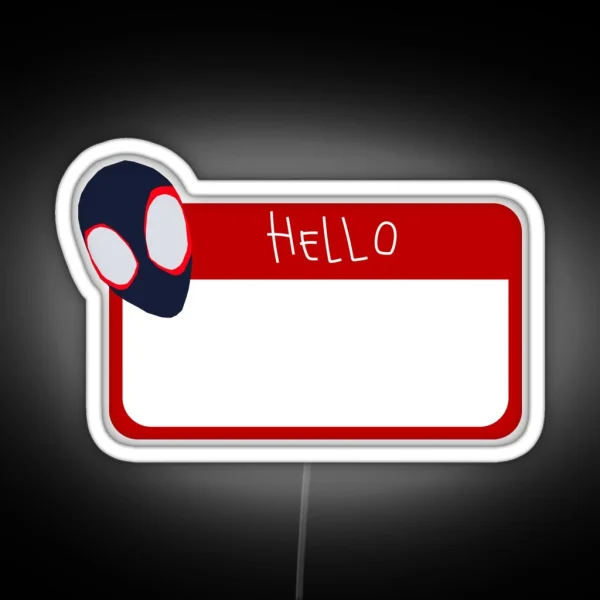 Name Tag Spiderverse RGB Neon Sign