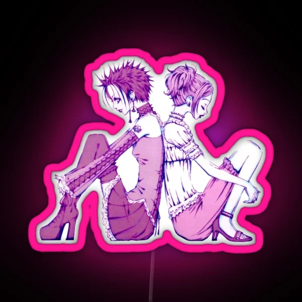 Nana And Nana Sitting Back To Back RGB Neon Sign