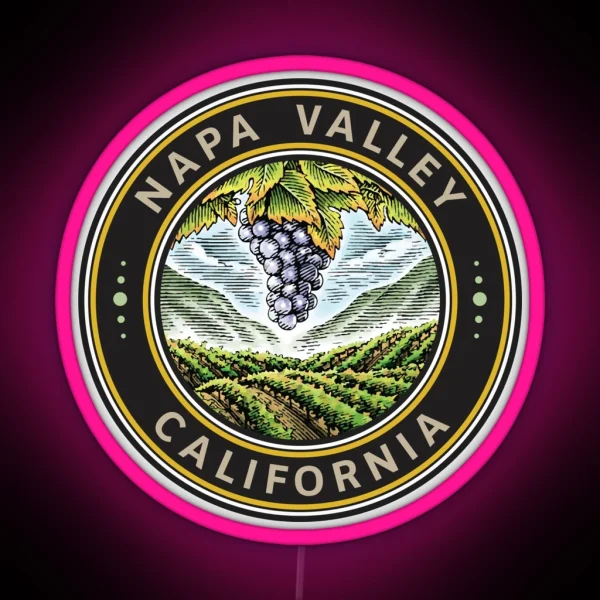 Napa Valley California Seal RGB Neon Sign