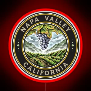 Napa Valley California Seal RGB Neon Sign