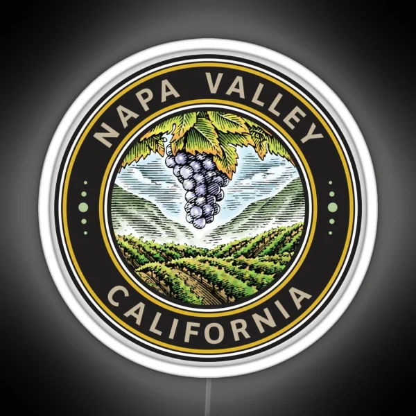 Napa Valley California Seal RGB Neon Sign