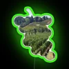 Napa Valley Vineyard RGB Neon Sign - Vibrant Green
