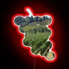 Napa Valley Vineyard RGB Neon Sign in Red