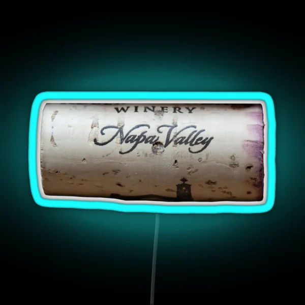 Napa Valley Wine Cork RGB Neon Sign