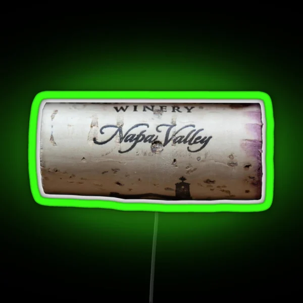 Napa Valley Wine Cork RGB Neon Sign