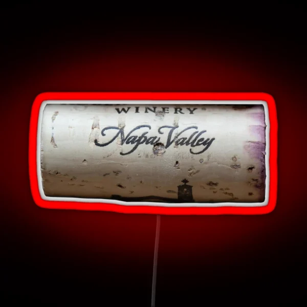 Napa Valley Wine Cork RGB Neon Sign