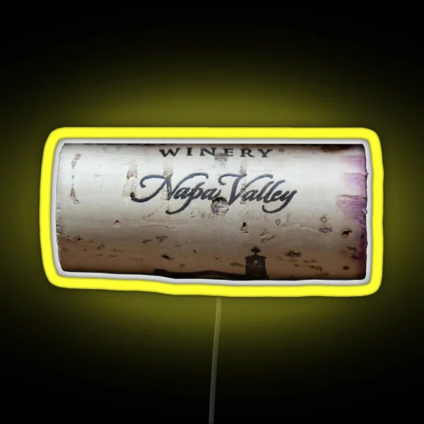 Napa Valley Wine Cork RGB Neon Sign