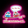 narcissistic owl neon sign rgb pink