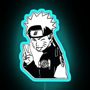 Naruto Sticking Out His Tongue RGB Neon Sign