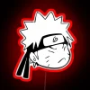 Naruto angry neon sign in vibrant RGB colors with red tones.