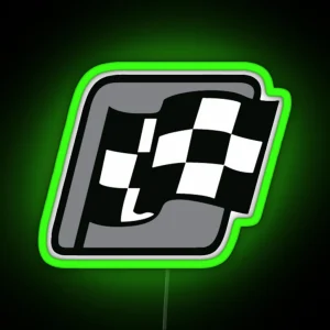 NASCAR Win Led Checkered Flag RGB Neon Sign
