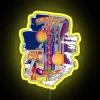 Nashville Music City neon sign with RGB colors and yellow glow
