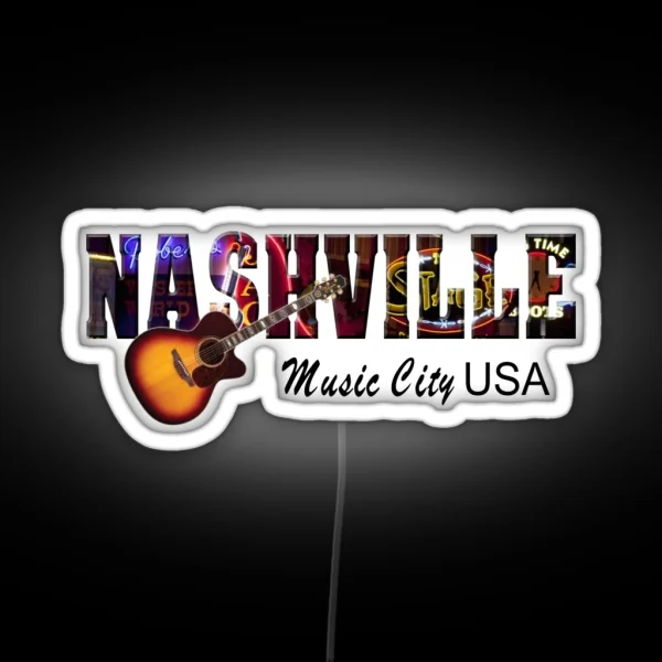Nashville Music City USA RGB Neon Sign