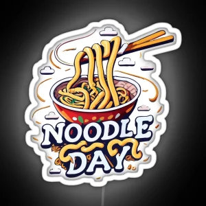 National Noodle Day October 6 RGB Neon Sign