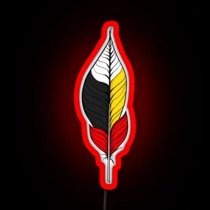 Native American Medicine Wheel Feather RGB Neon Sign