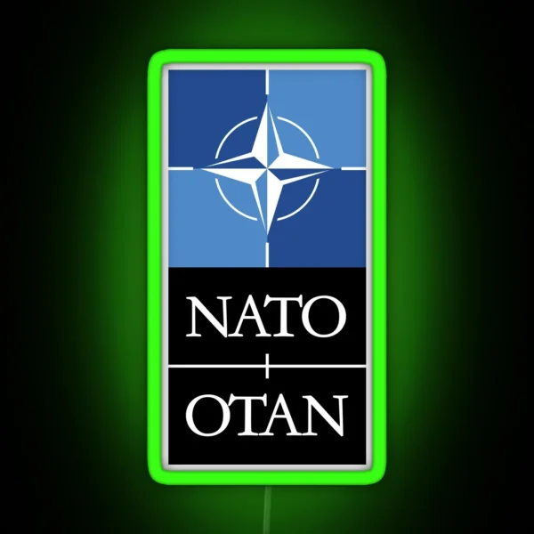 Nato Otan Military Defense Alliance Europe USA RGB Neon Sign