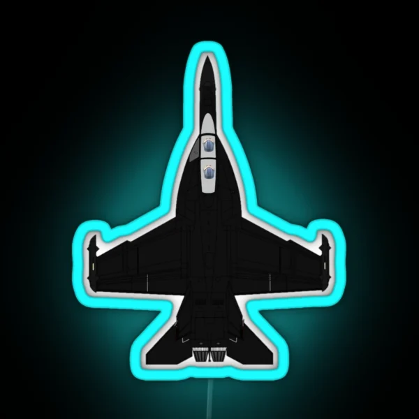 Navy F 18 Super Hornet RGB Neon Sign