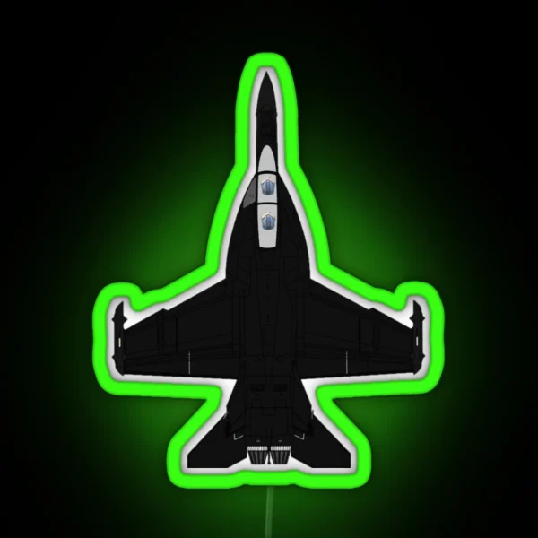 Navy F 18 Super Hornet RGB Neon Sign
